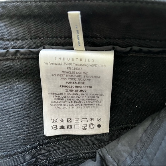 MONCLER BLACK PANTALONE SIZE 42 TRENDY OUTDOORS ACTIVE STYLISH CHIC STYLISH - Picture 5 of 10